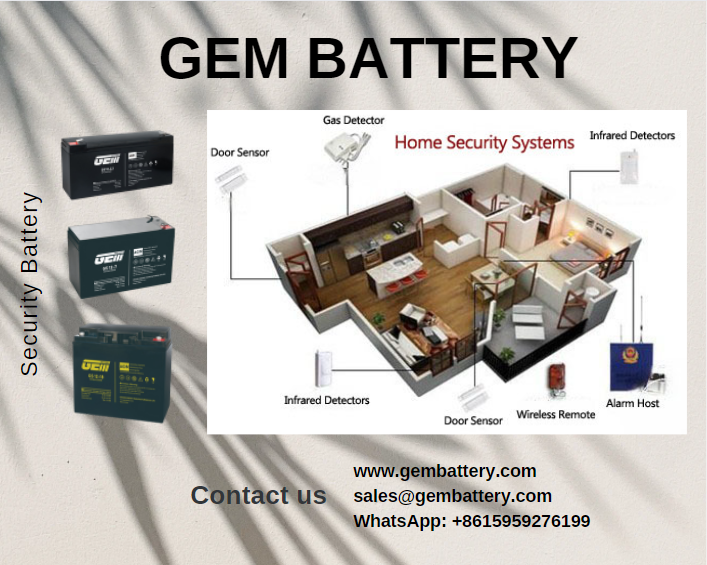 baterie domácích bezpečnostních systémů