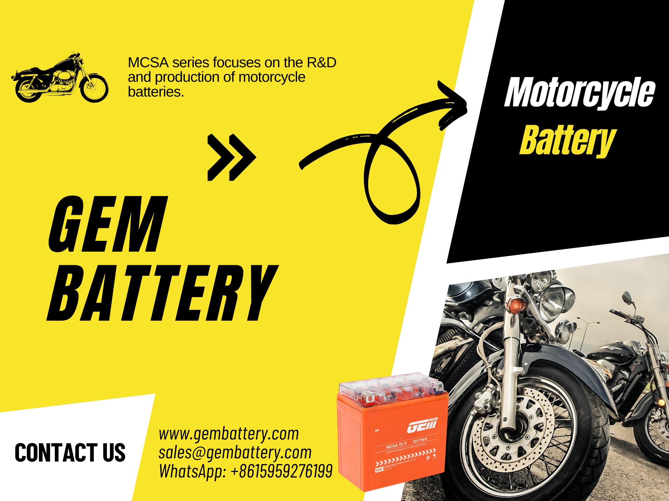 vysoce výkonná motocyklová baterie
