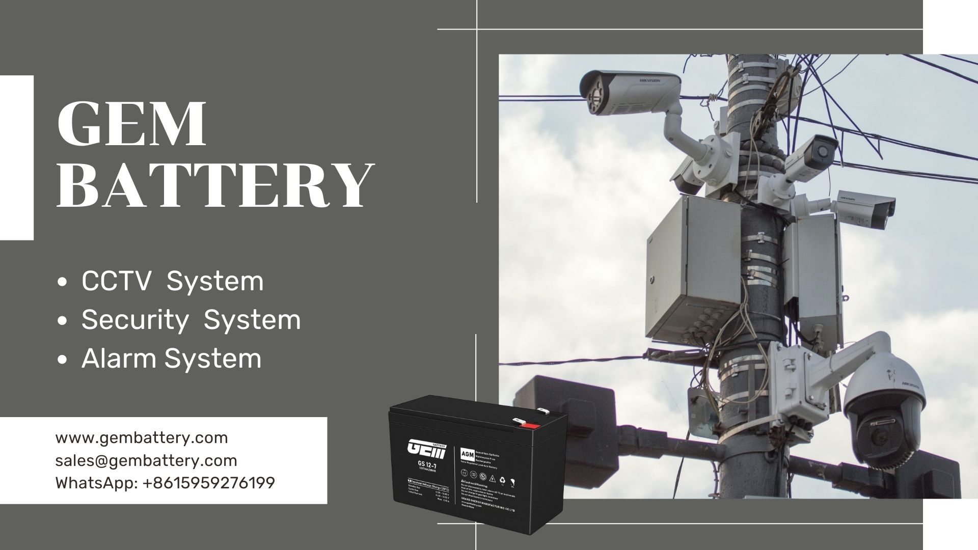 baterie domácího CCTV systému