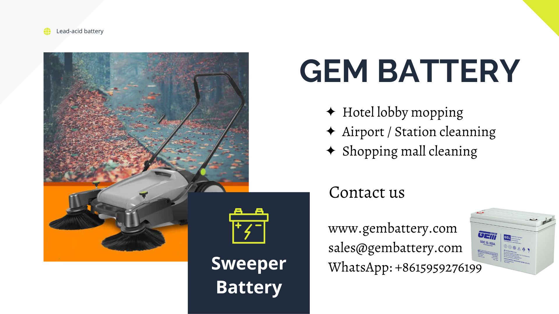 Výrobce Sweeper Battery