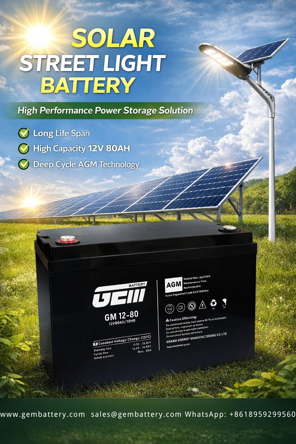 Solar Street Light Batteries