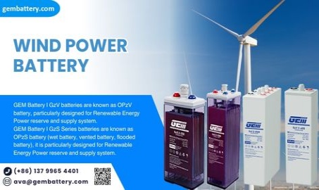 Baterie GEMBATTERY pro systémy ukládání větrné energie – spolehlivá energie pro udržitelné větrné aplikace